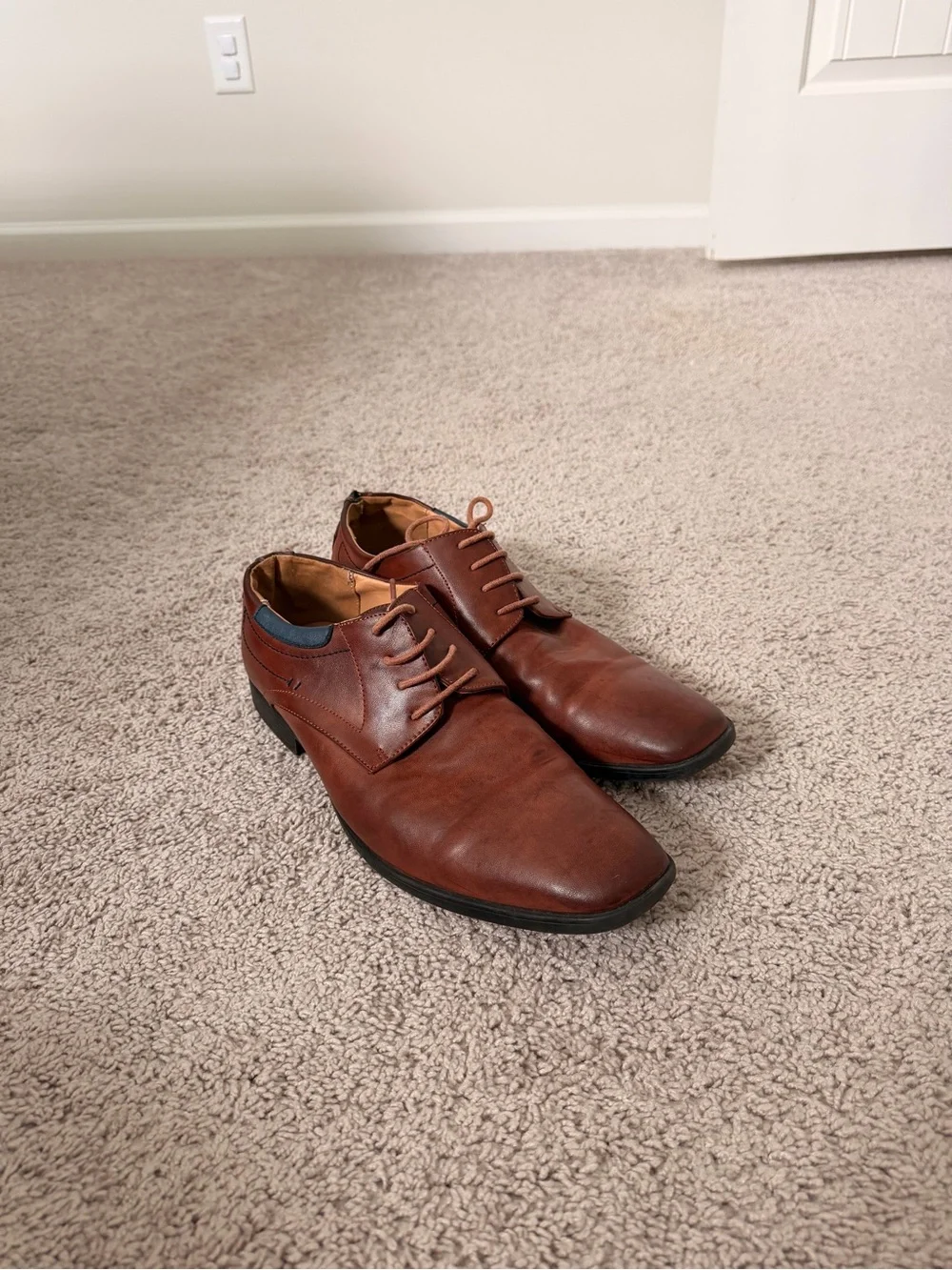 Men's Brown Leather Dress Shoes - Classic Lace-Up STEVE MADDEN